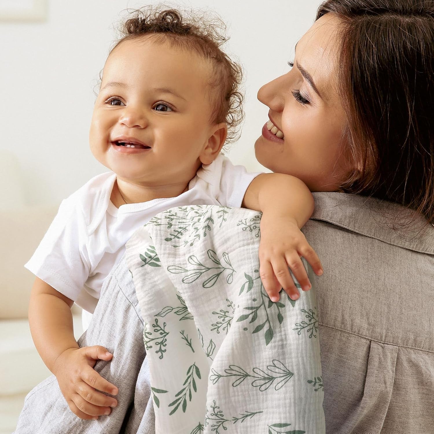 Muslin Swaddle Blankets (3-Pack) – Ultra Soft 100% Cotton Breathable Baby Wraps 38x40” 