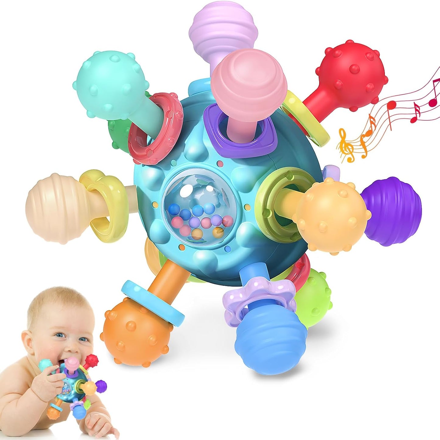 Baby Teething & Sensory Toy | Soft Silicone Developmental Toy