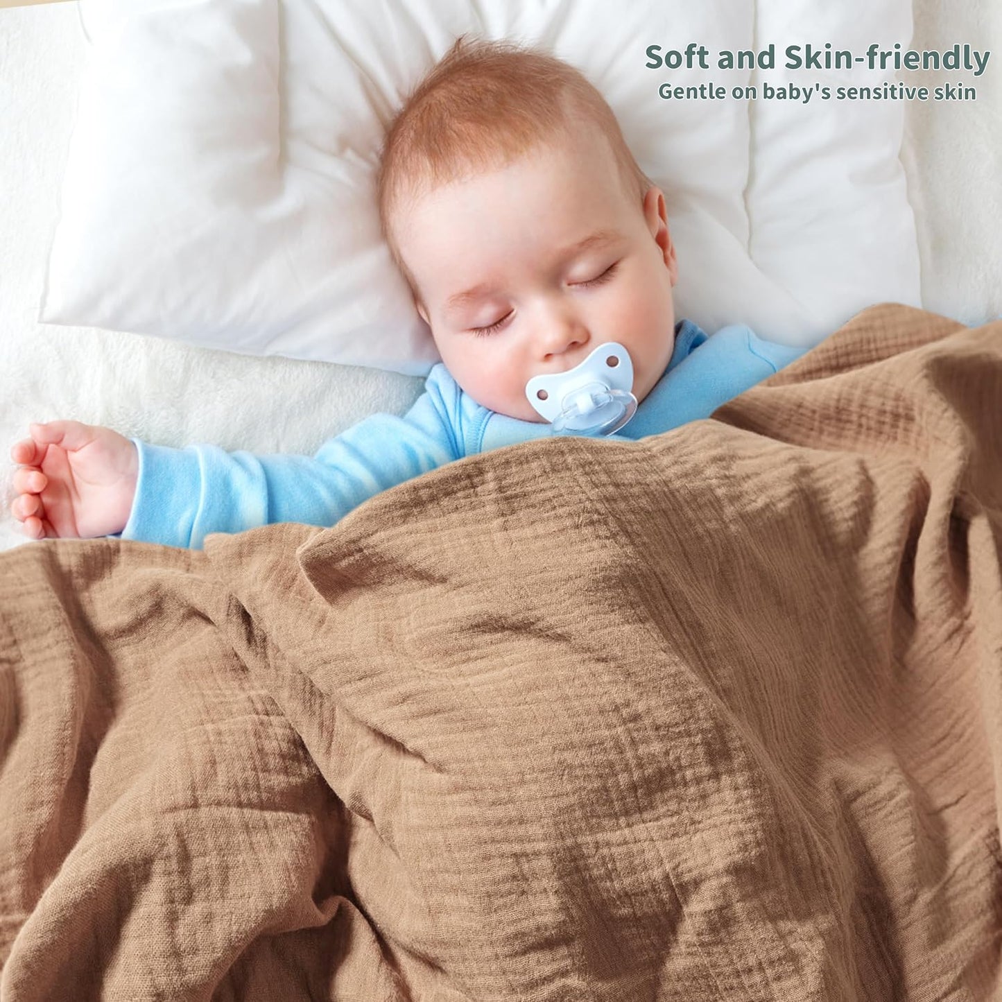 Muslin Swaddle Blankets 2-Pack | Soft & Breathable Baby Receiving Blankets
