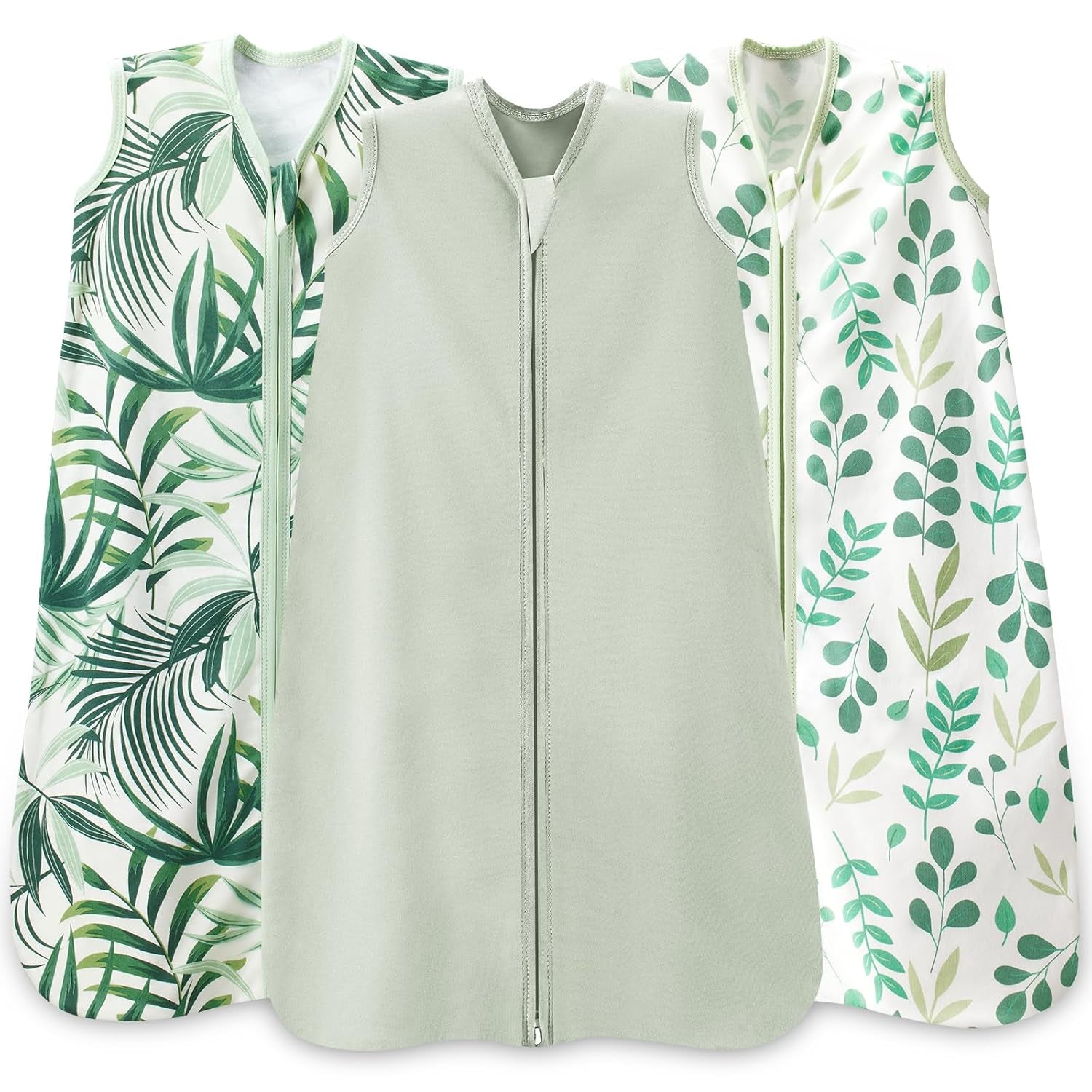 Baby Sleep Sack 0–6 Months (3-Pack) – 100% Cotton Lightweight Wearable Blanket with 2-Way Zipper