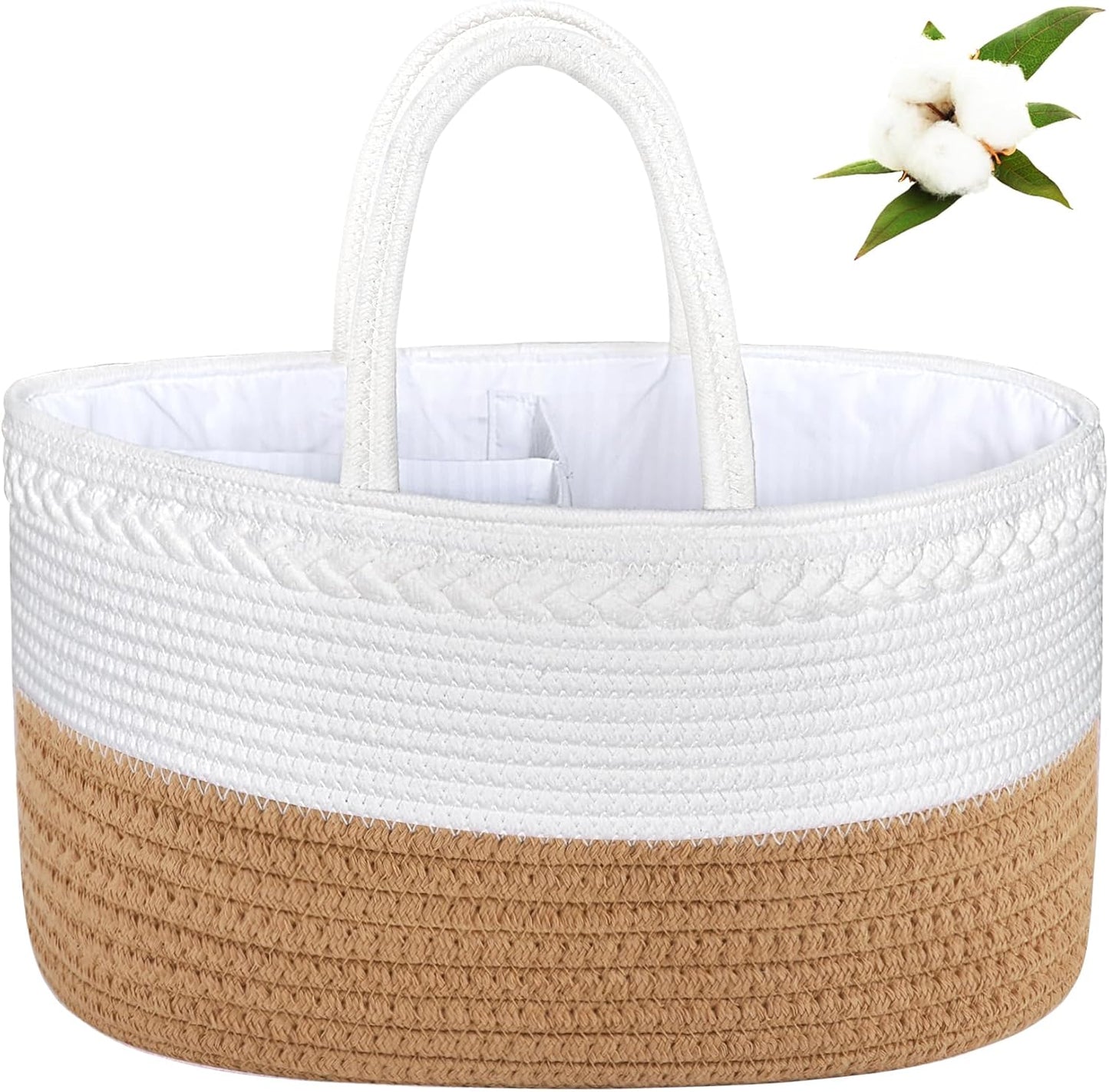 Baby Diaper Caddy Organizer | Portable Nursery Storage Basket