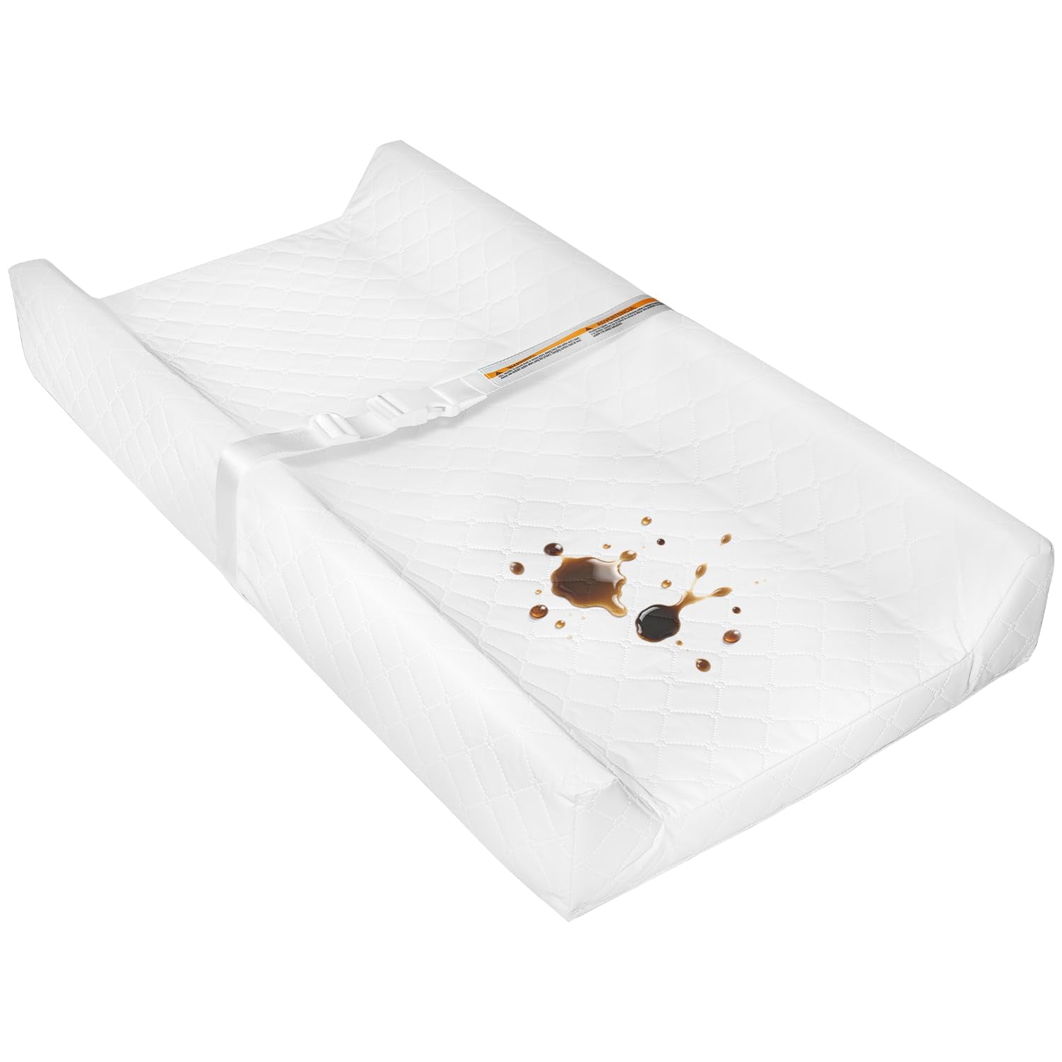 Waterproof Baby Changing Pad 32x16” – Non-Slip Wipeable Diaper Changing Mat with Safety Strap 
