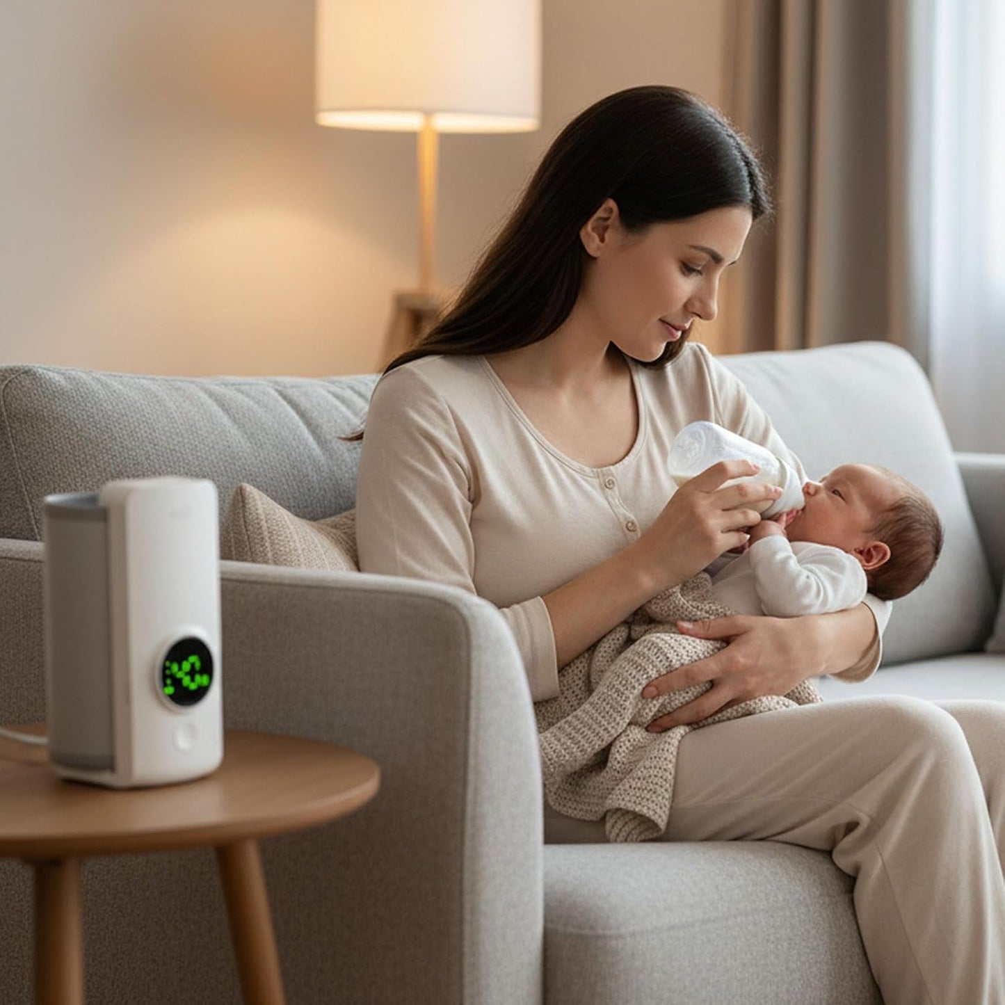 Revolutionary Portable Baby Bottle Warmer – Effortless, Waterless Heating for Home and On-the-Go!