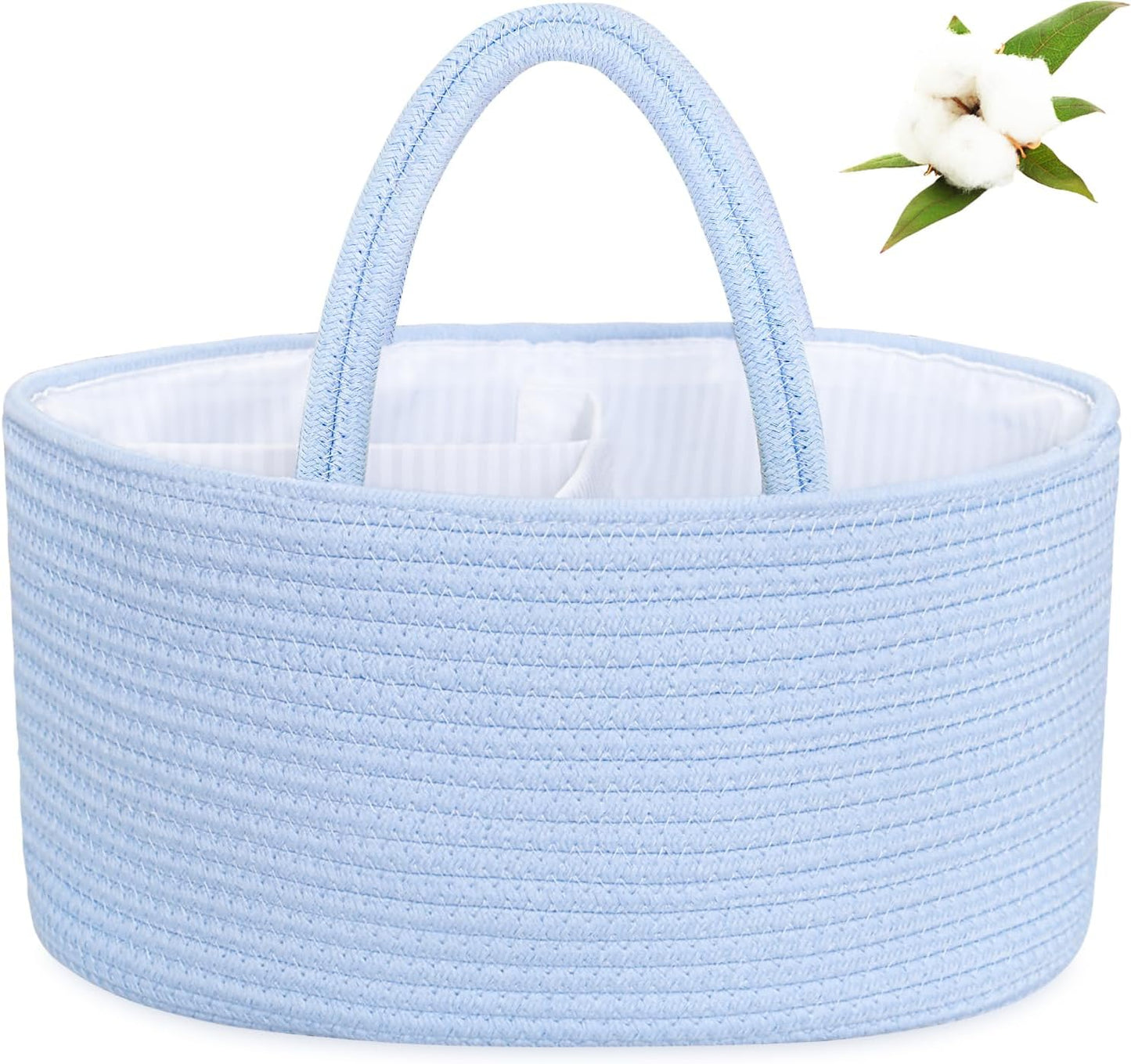 Baby Diaper Caddy Organizer | Portable Nursery Storage Basket