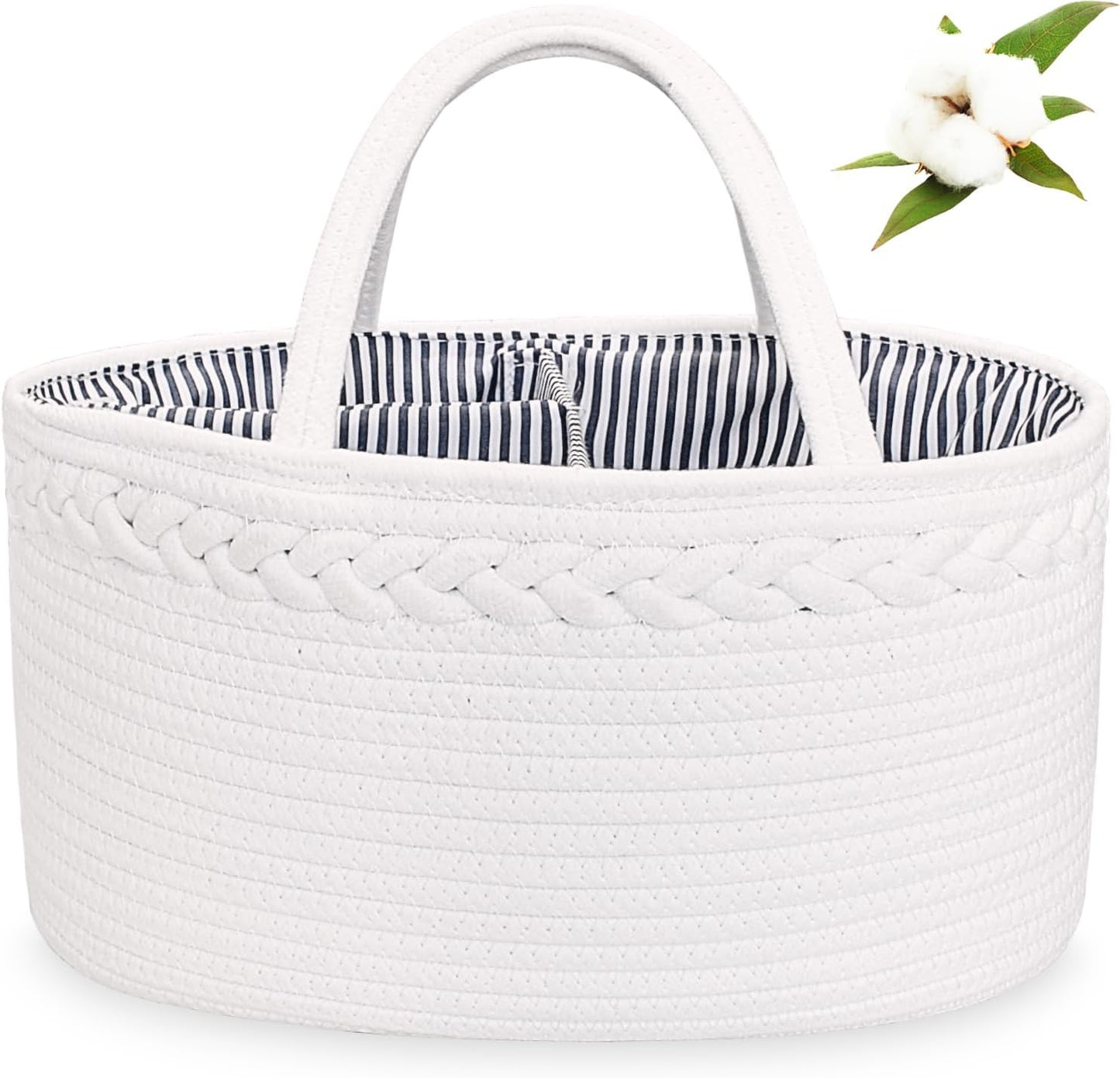 Baby Diaper Caddy Organizer | Portable Nursery Storage Basket