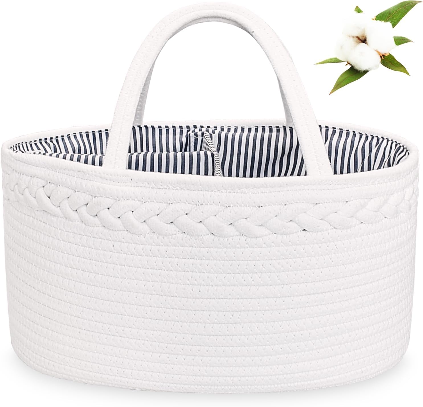 Baby Diaper Caddy Organizer | Portable Nursery Storage Basket