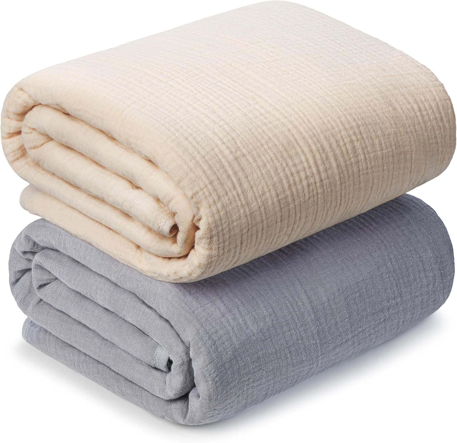 Muslin Swaddle Blankets 2-Pack | Soft & Breathable Baby Receiving Blankets