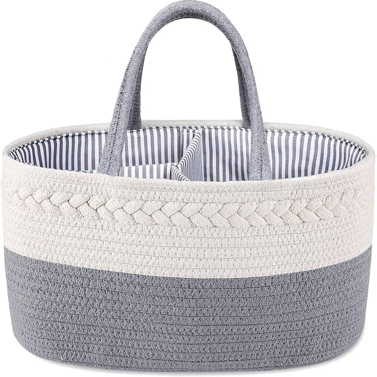 Baby Diaper Caddy Organizer | Portable Nursery Storage Basket