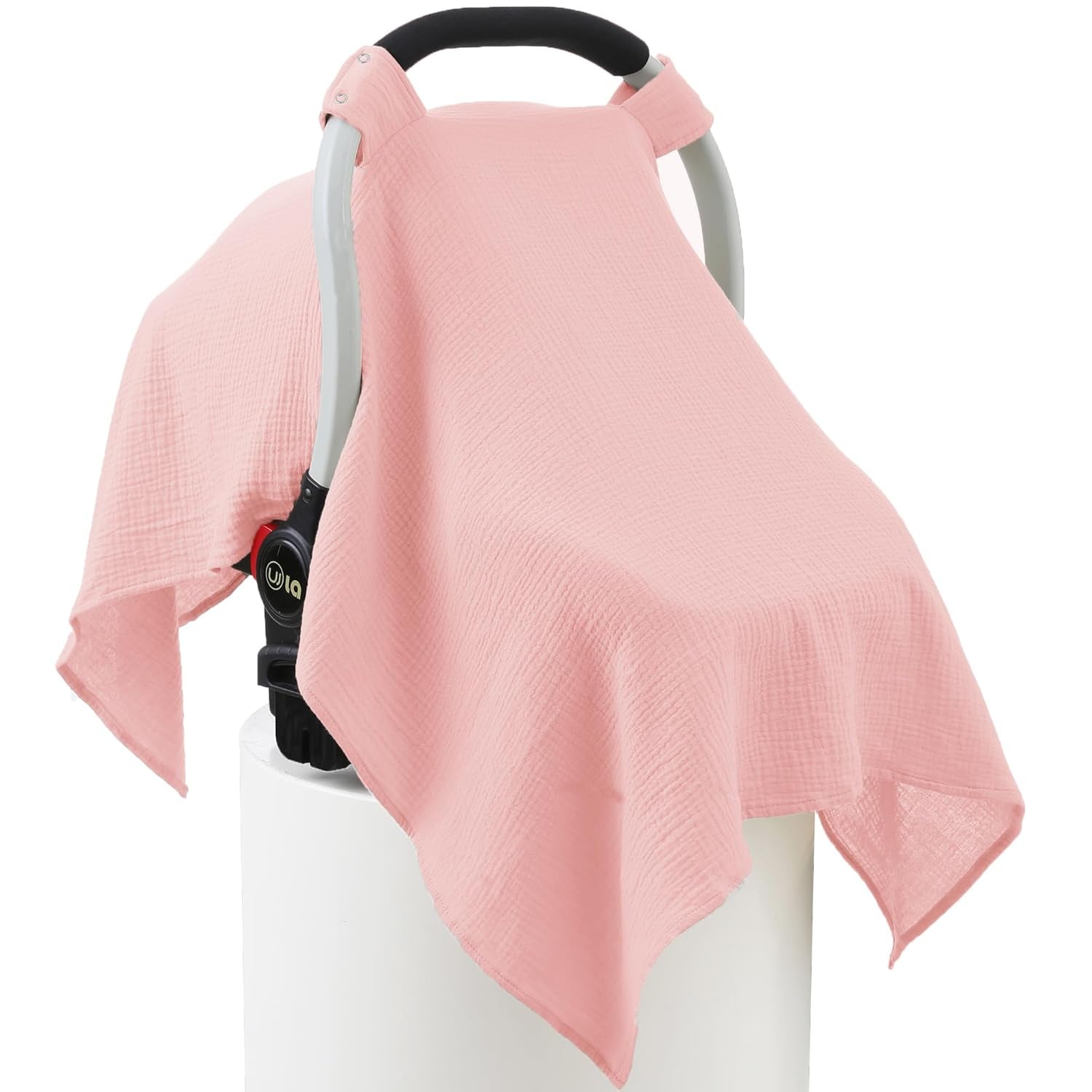 Muslin Baby Car Seat Cover – 100% Cotton Breathable Canopy for Sun & Privacy Protection 🌿