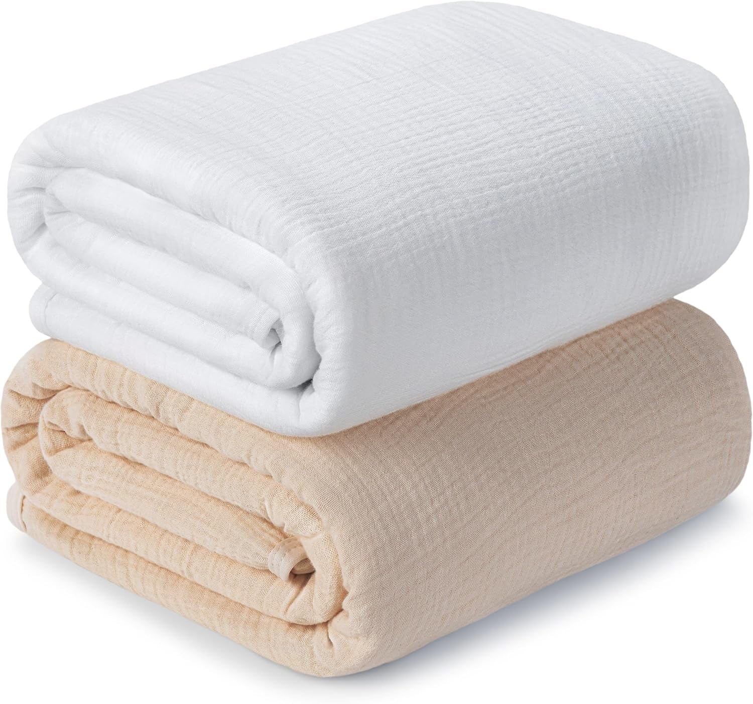 Muslin Swaddle Blankets 2-Pack | Soft & Breathable Baby Receiving Blankets
