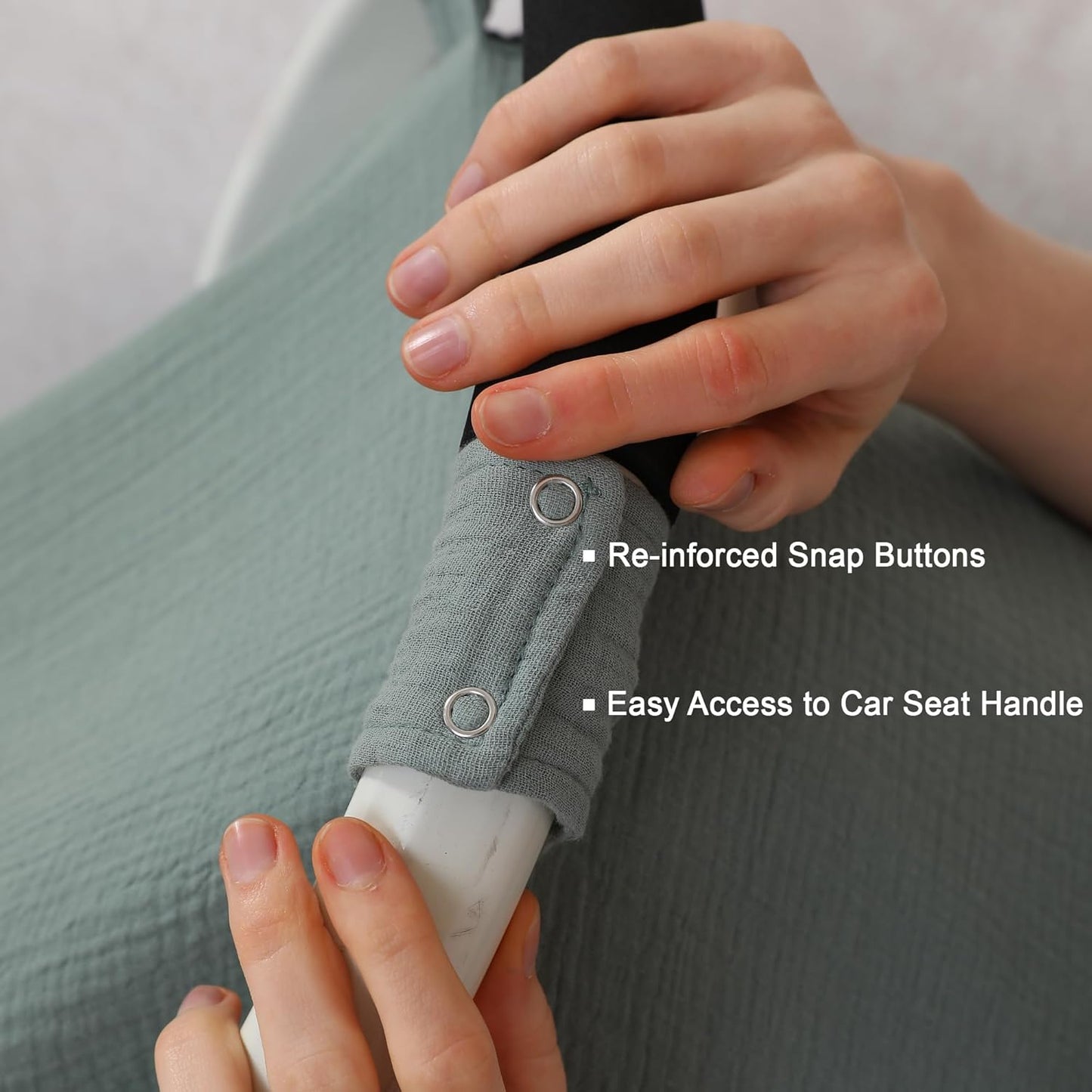 Muslin Baby Car Seat Cover – 100% Cotton Breathable Canopy for Sun & Privacy Protection 🌿
