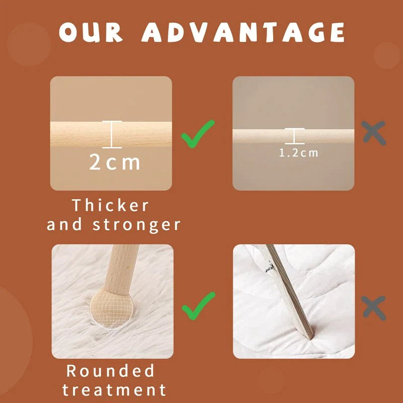 Engaging Play Gym Frame for Babies - Wooden Activity Set with Rattles & Crib Decor