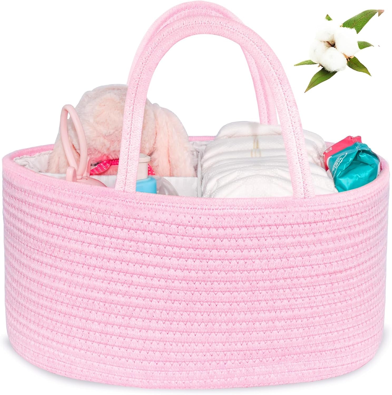 Baby Diaper Caddy Organizer | Portable Nursery Storage Basket