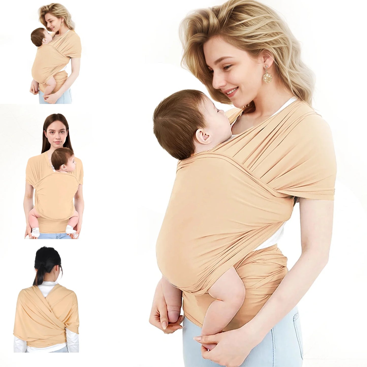 Baby Wrap Carrier | Soft & Breathable Hands-Free Baby Sling