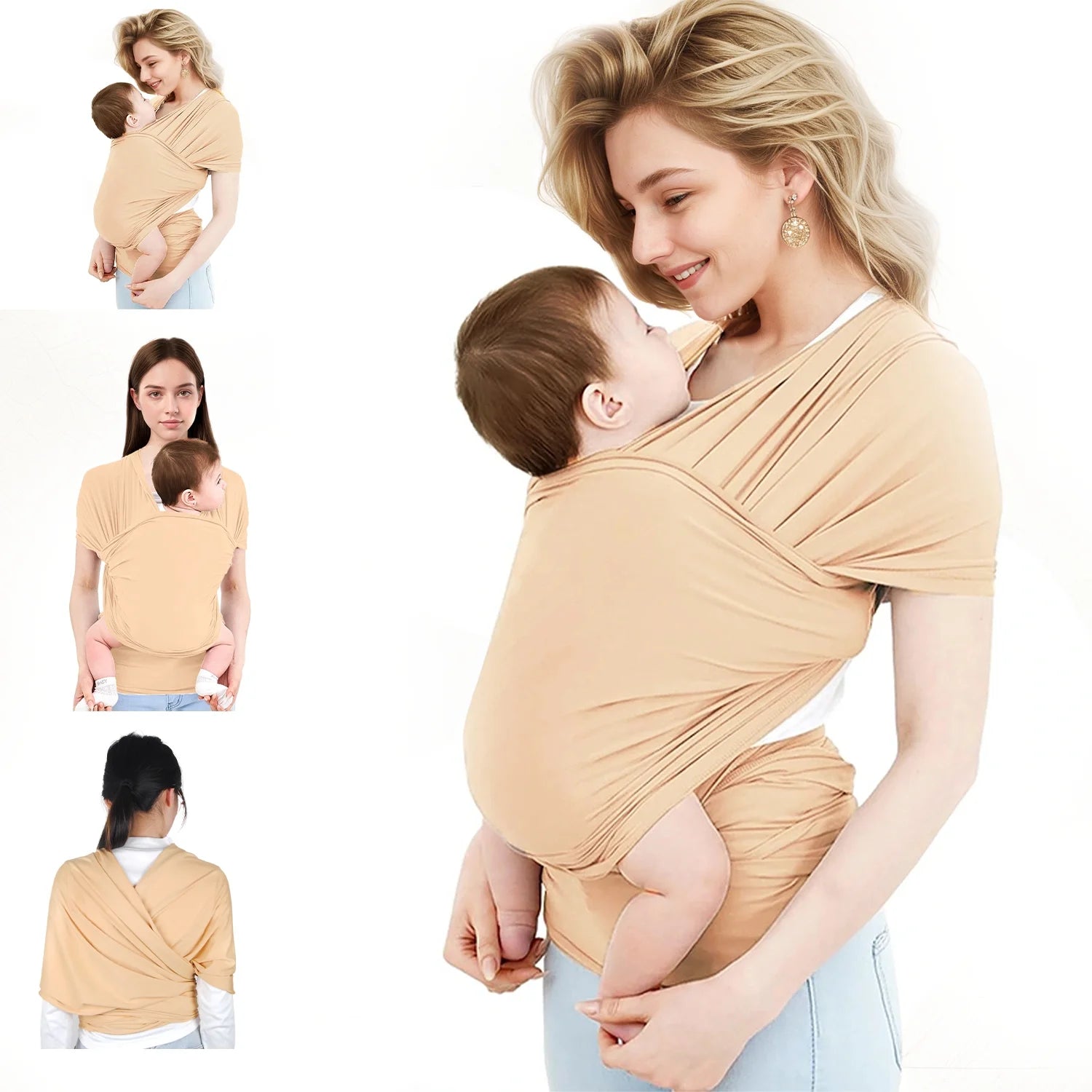 Baby Wrap Carrier | Soft & Breathable Hands-Free Baby Sling